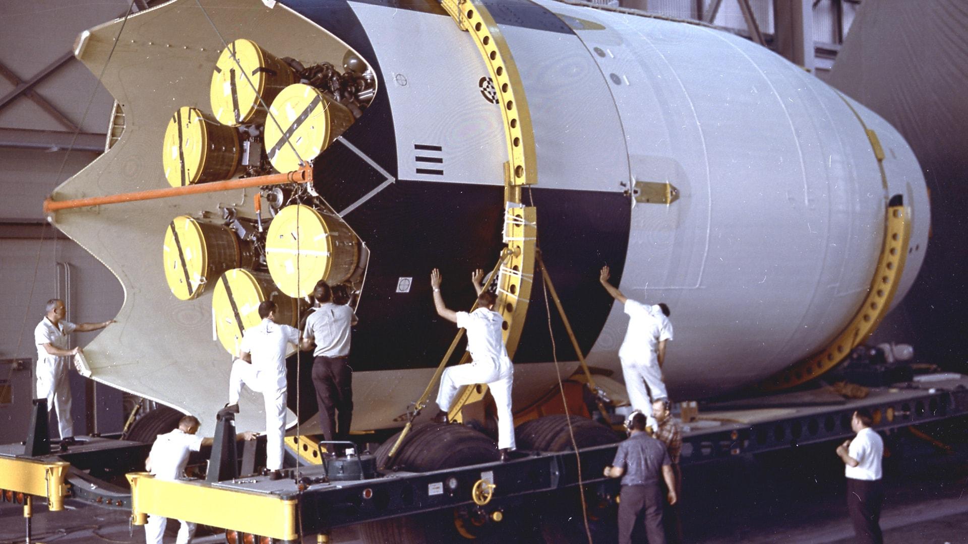 Aerojet Rocketdyne historical image Second Stage for SA-9