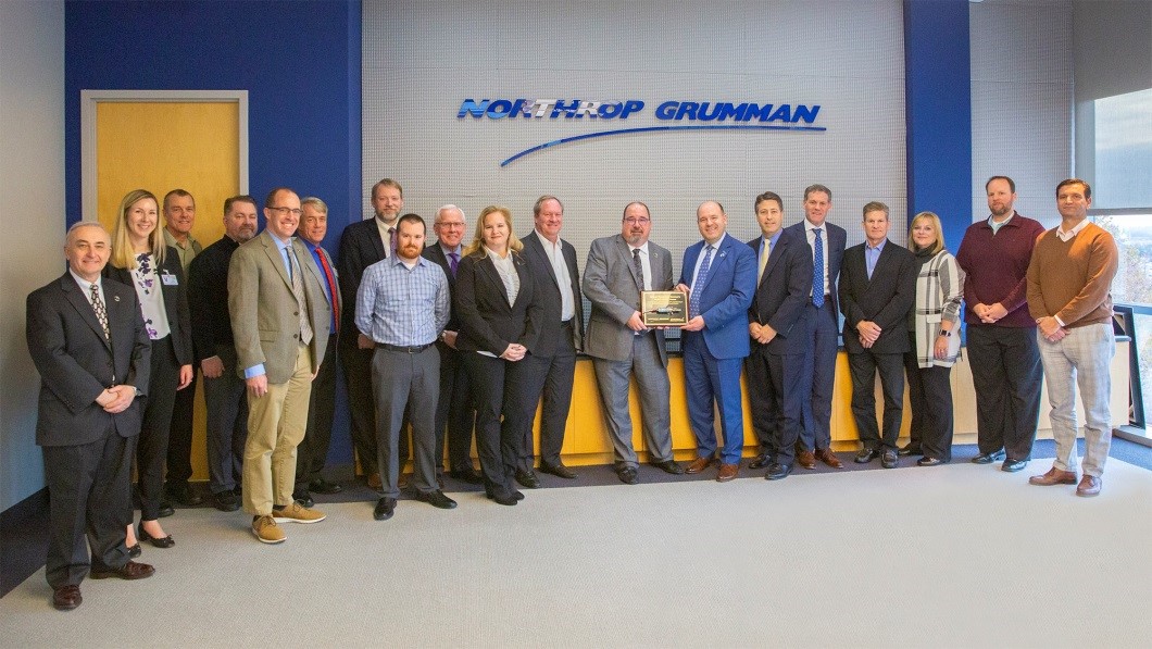 Aerojet Rocketdyne and Northrop Grumman representatives celebrate the 20,000th delivery milestone at Northrop Grumman’s facility in Dulles, VA.