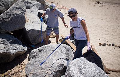 Volunteers at River Cleanup