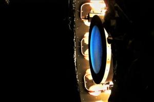 NEXT-C thruster during thermal vacuum testing at NASA’s Glenn Research Center