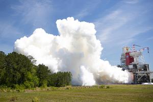 Aerojet Rocketdyne's RS-68A rocket engine successfully completed its final acceptance test April 12, 2021, on the B-1 test stand at NASA's Stennis Space Center in Mississippi. Credit: NASA Stennis