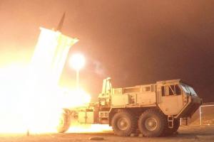 A Terminal High Altitude Area Defense (THAAD) interceptor is launched from the Pacific Spaceport Complex Alaska in Kodiak, Alaska, during Flight Experiment THAAD (FET)-01 on July 30, 2017 (EDT). Credit: MDA