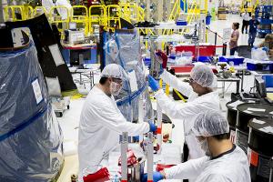 CST-100 Crew Module Thrusters Processing and Installation at Boeing’s facility at Kennedy Space Center