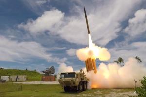 A THAAD interceptor is launched from the Reagan Test Site, Kwajalein Atoll in the Republic of the Marshall Islands, during Flight Test THAAD-23, Aug. 30, 2019. Credit: MDA
